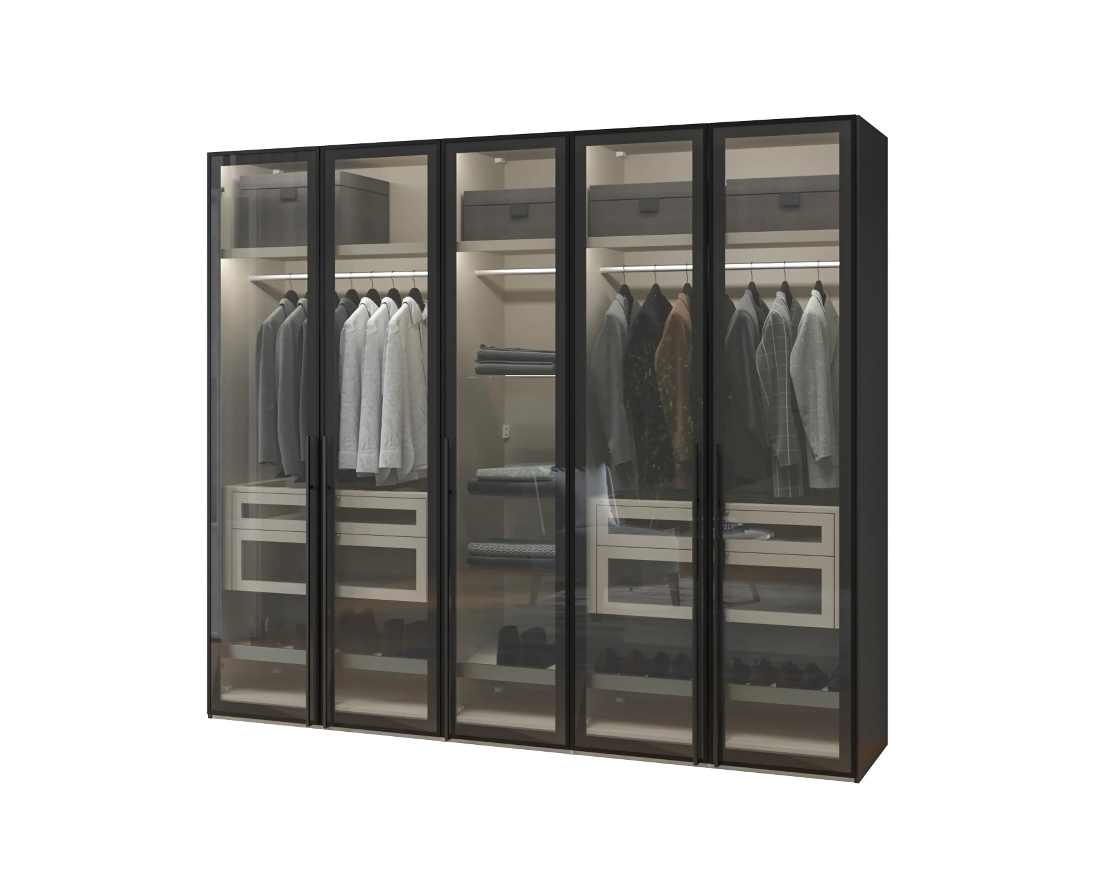 Kleiderschrank Longline 253 x 220 cm