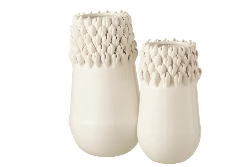 Vase "Ibiza" weiß detail