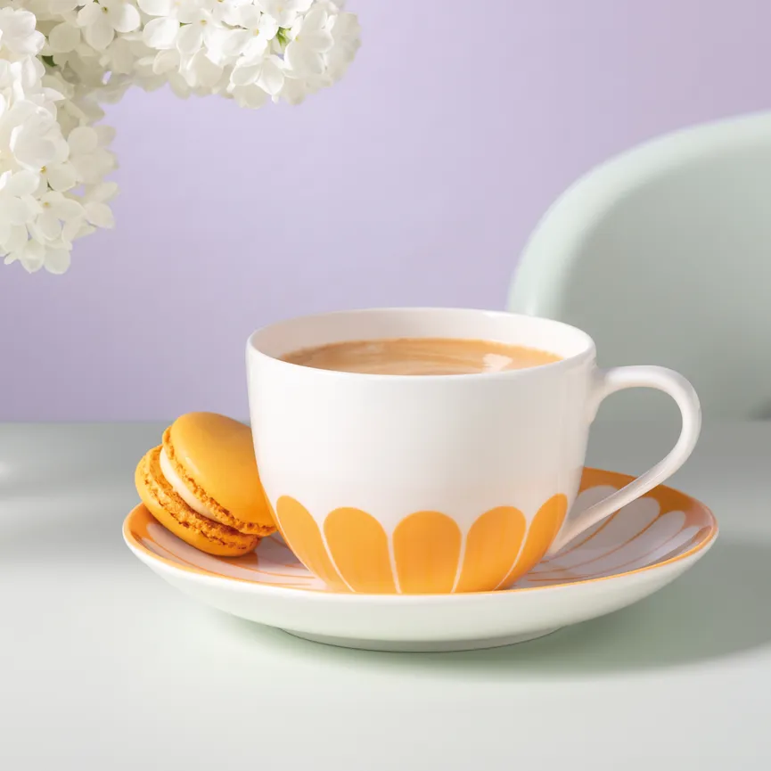 Kaffeeuntertasse "Fleur" milieu