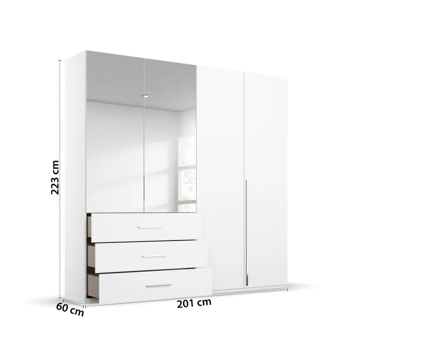 Kombi-Drehtürenschrank 4-trg. detail