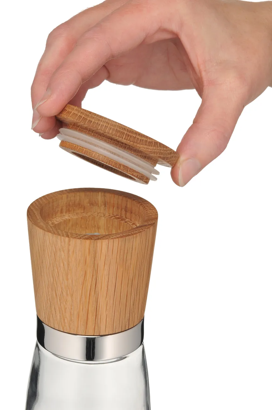 Salz-/Pfeffermühle Holz/Glas detail