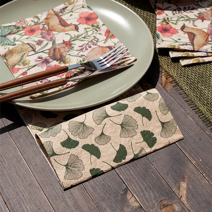 Serviette "Just Ginkgo" milieu