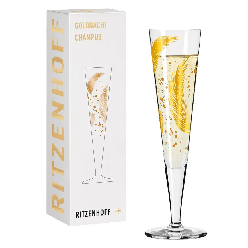 Champagnerglas "Goldnacht" detail