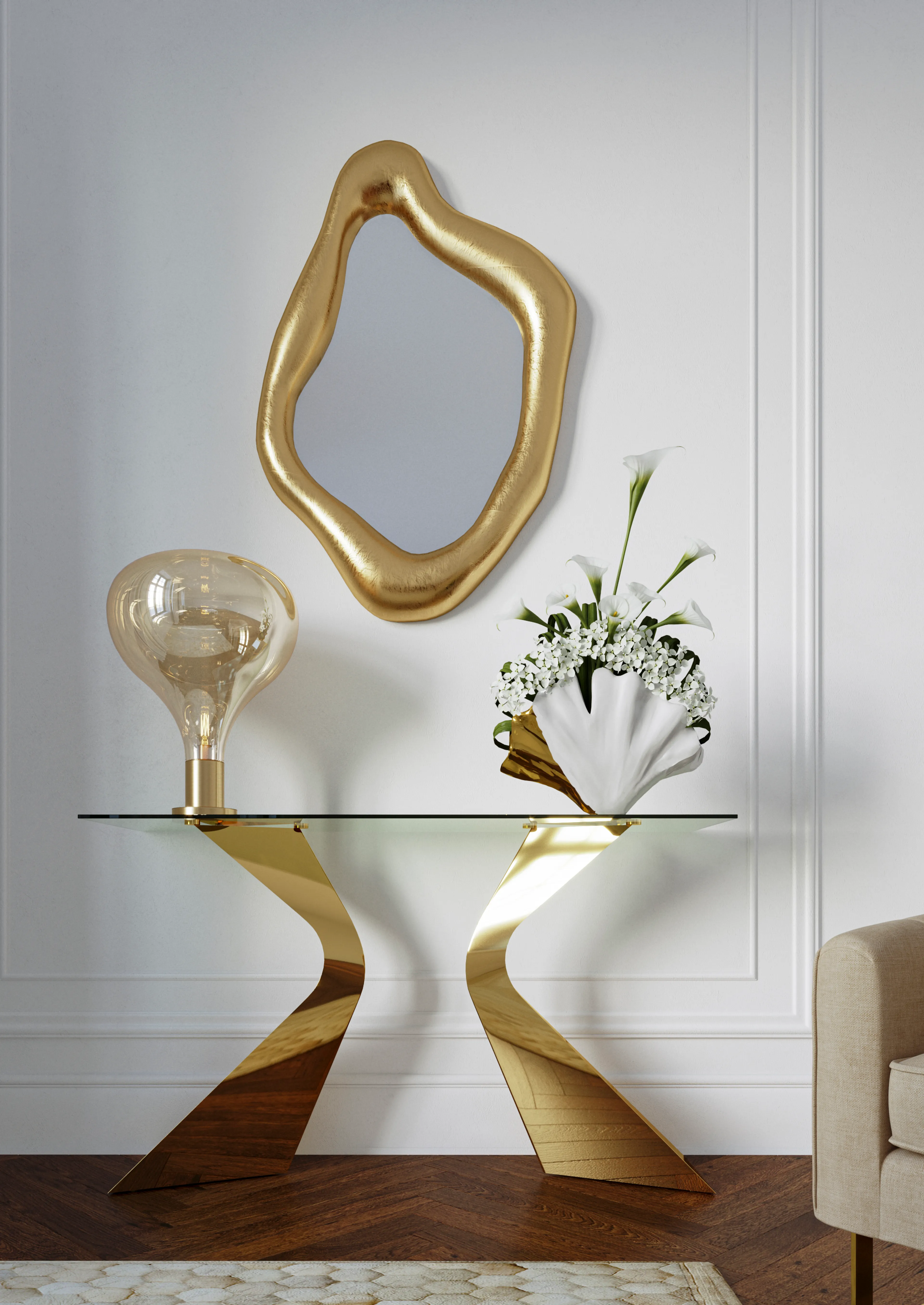 Konsolentisch Gloria Gold 82379
