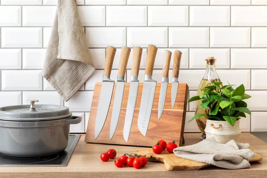 Messerblock bestückt 7-tlg. milieu