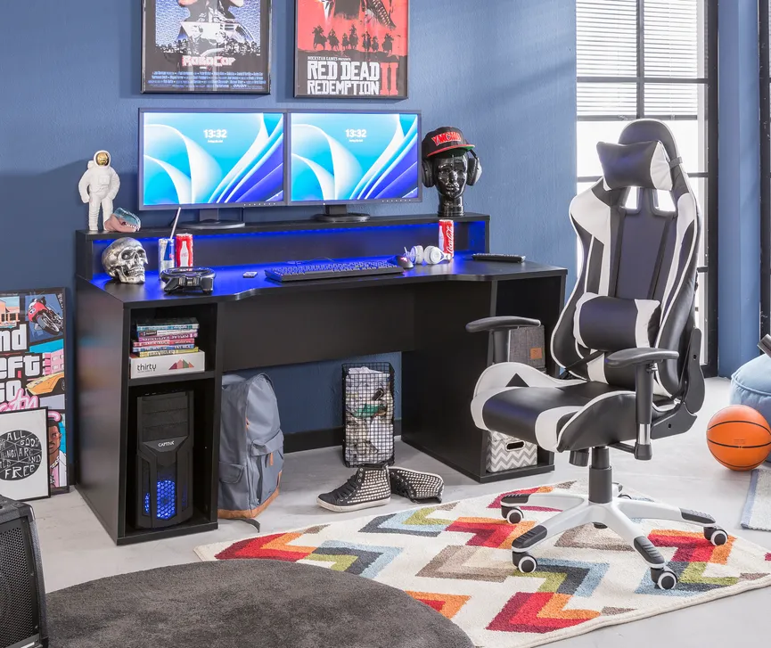 Beleuchtung Gamer Desk milieu