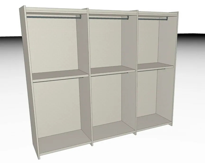 Schwebetürenschrank 2-trg. detail