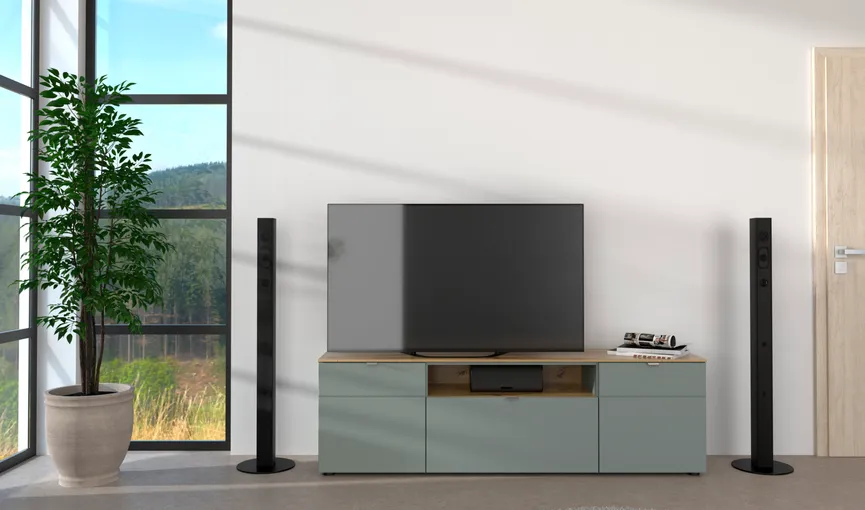 TV-Lowboard 2T/1S/1F milieu