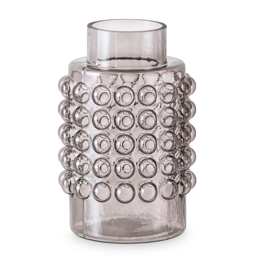 Vase "Blasen" transparent grau hauptaufnahme
