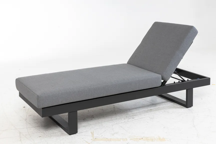 Sofaliege Anthrazit Aluminium funktion