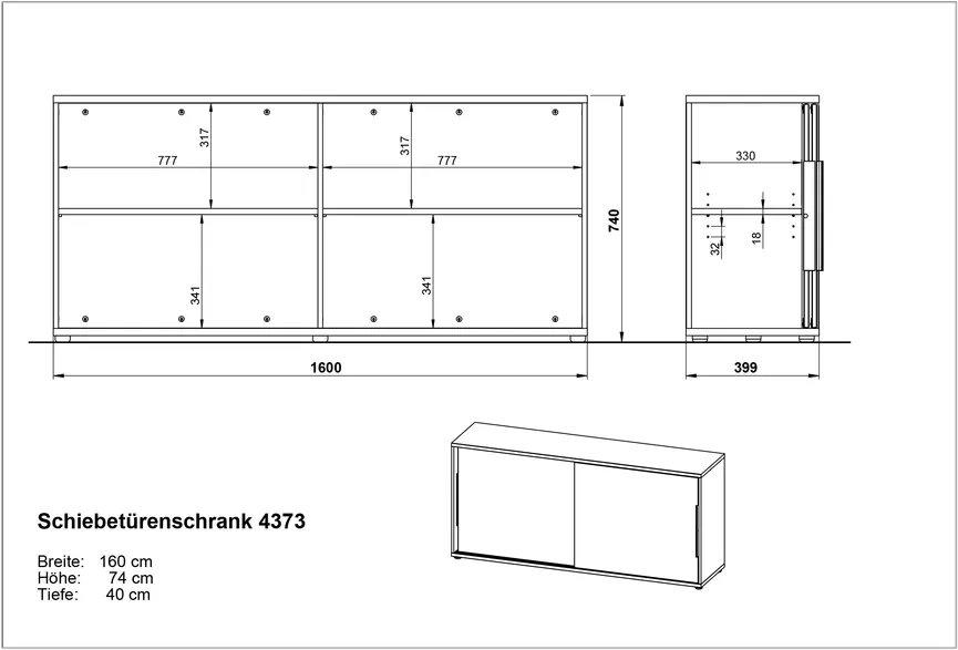Schiebetürenschrank detail
