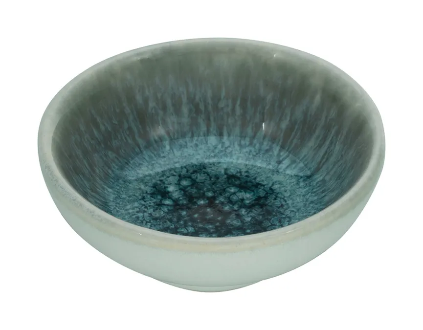 Sojaschale "Caldera" eisblau detail