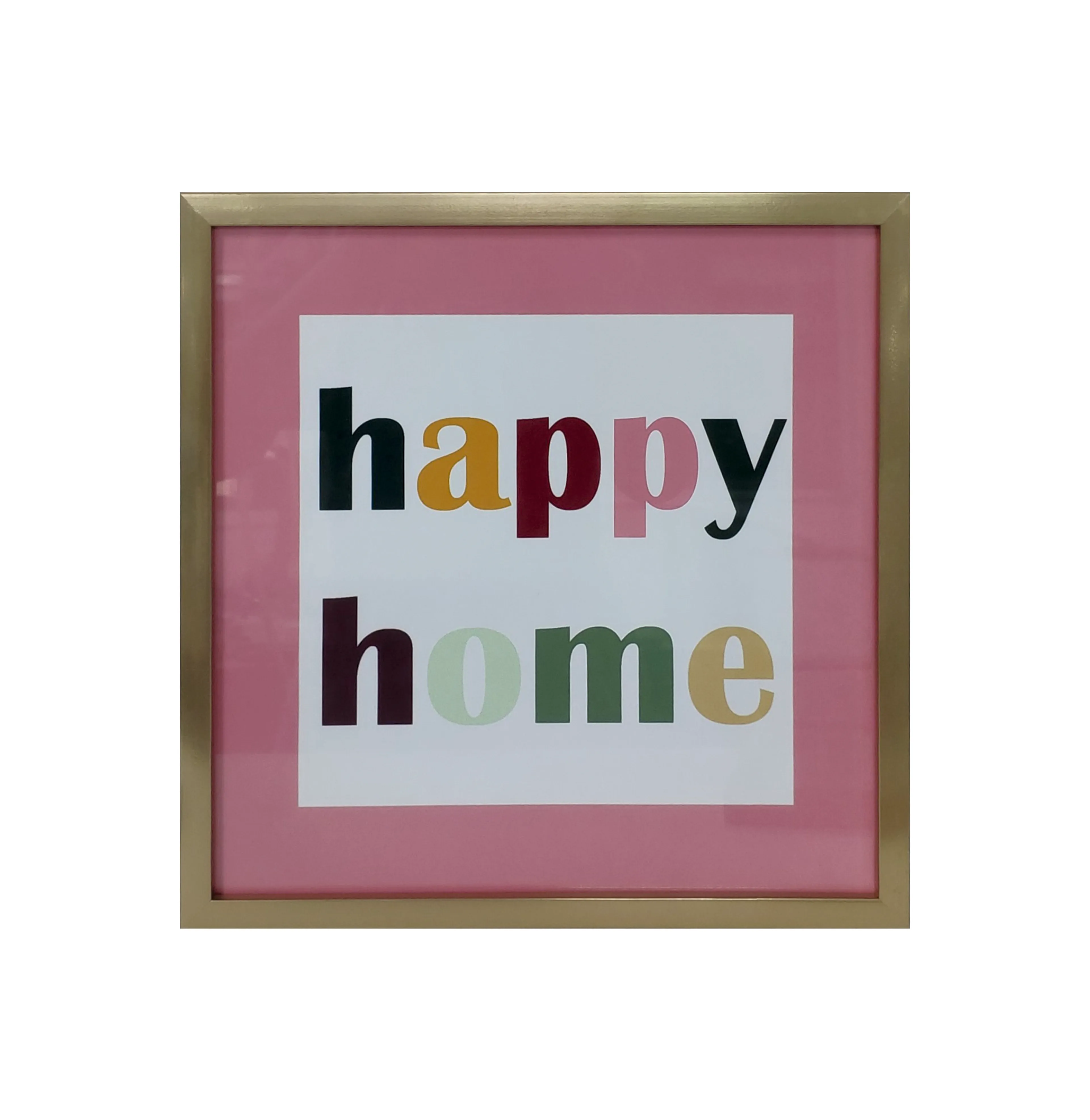 Wandbild 32 x 32 cm Happy Home
