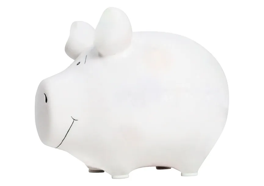Sparschwein "Blanko" weiß hauptaufnahme