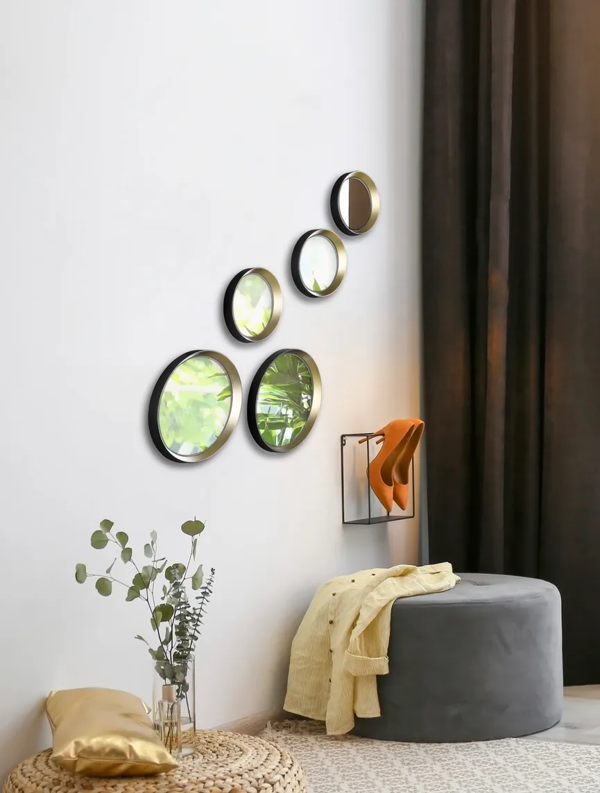 Wandspiegel "Lia" 5er Set milieu