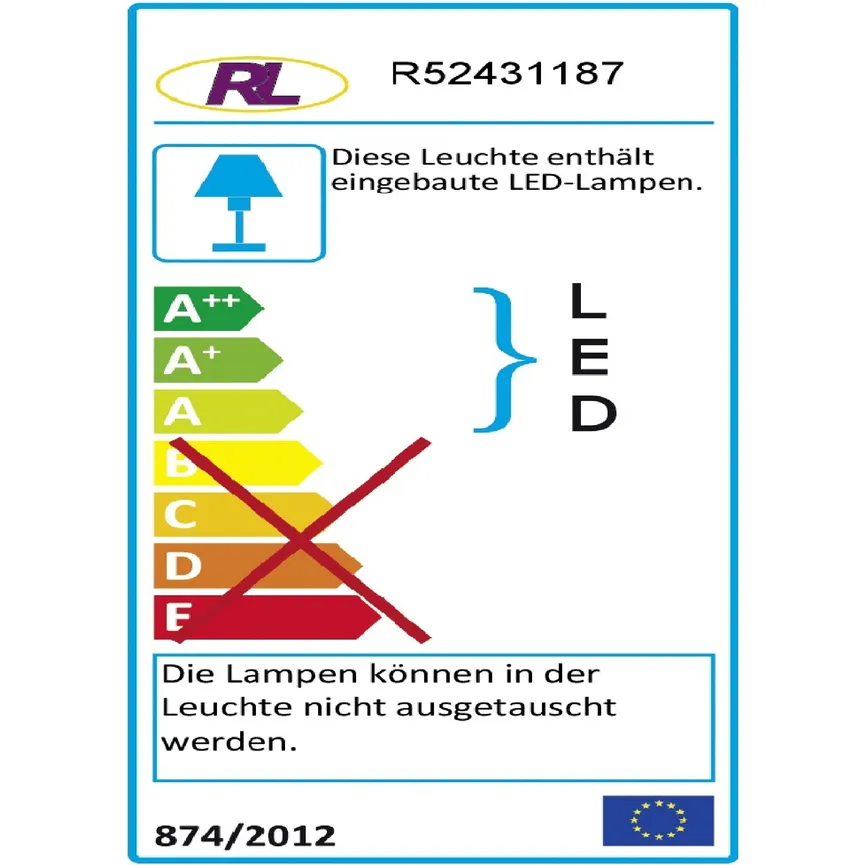 Tischleuchte "Boa" energielabel