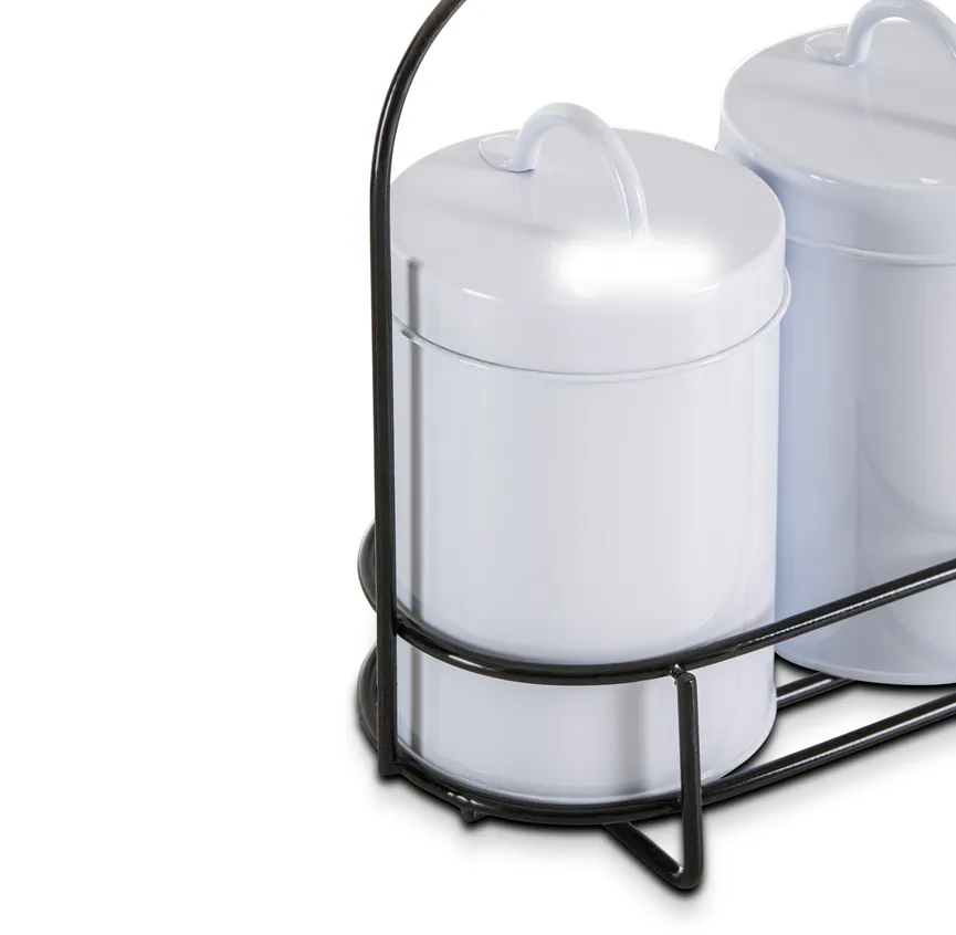 Vorratsdosen-Set 4-tlg. weiß detail