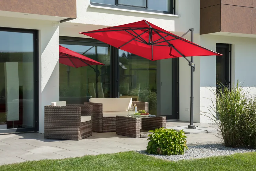 Junior Ampelschirm quadratisch detail