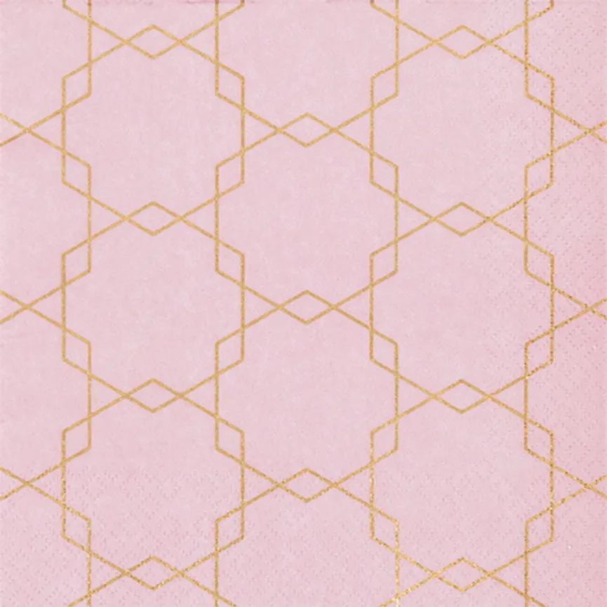 Serviette "Art Deco" rose hauptaufnahme