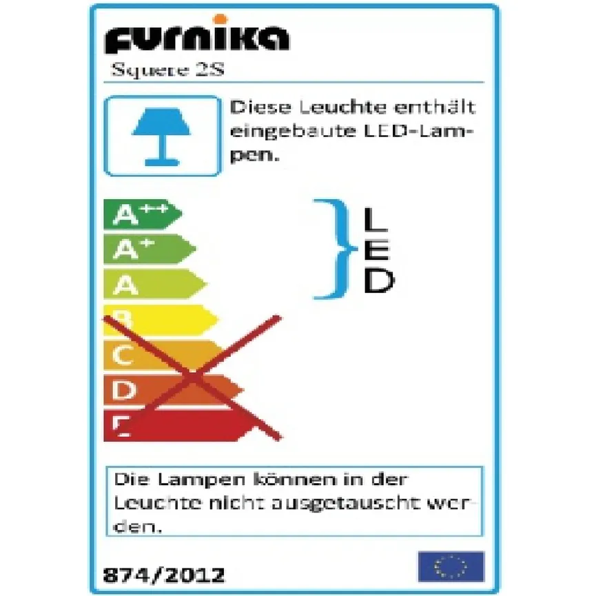 LED Unterbaubel. Squere energielabel