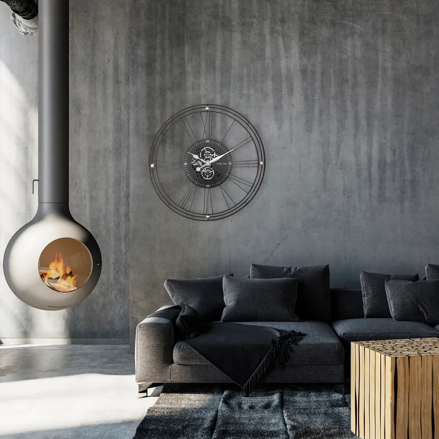 Quarzwanduhr "Wire Gear Clock" milieu