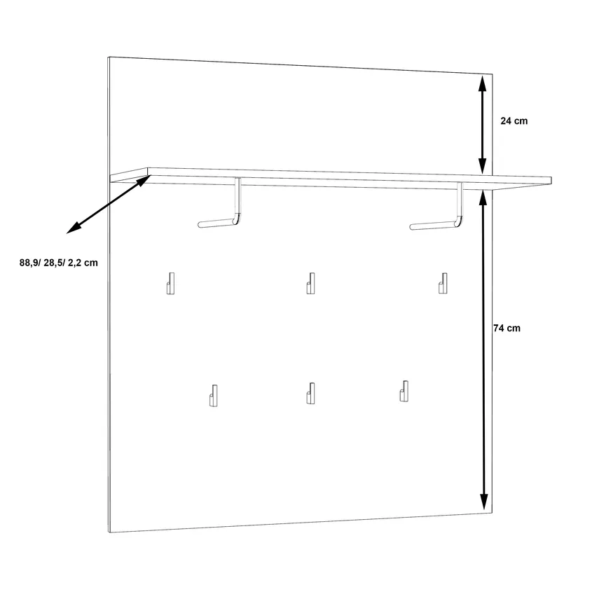 Garderobenpaneel detail