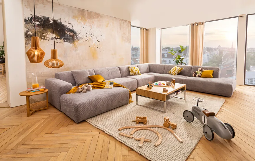 Sofa 1,5-Sitzer medium o. AL detail