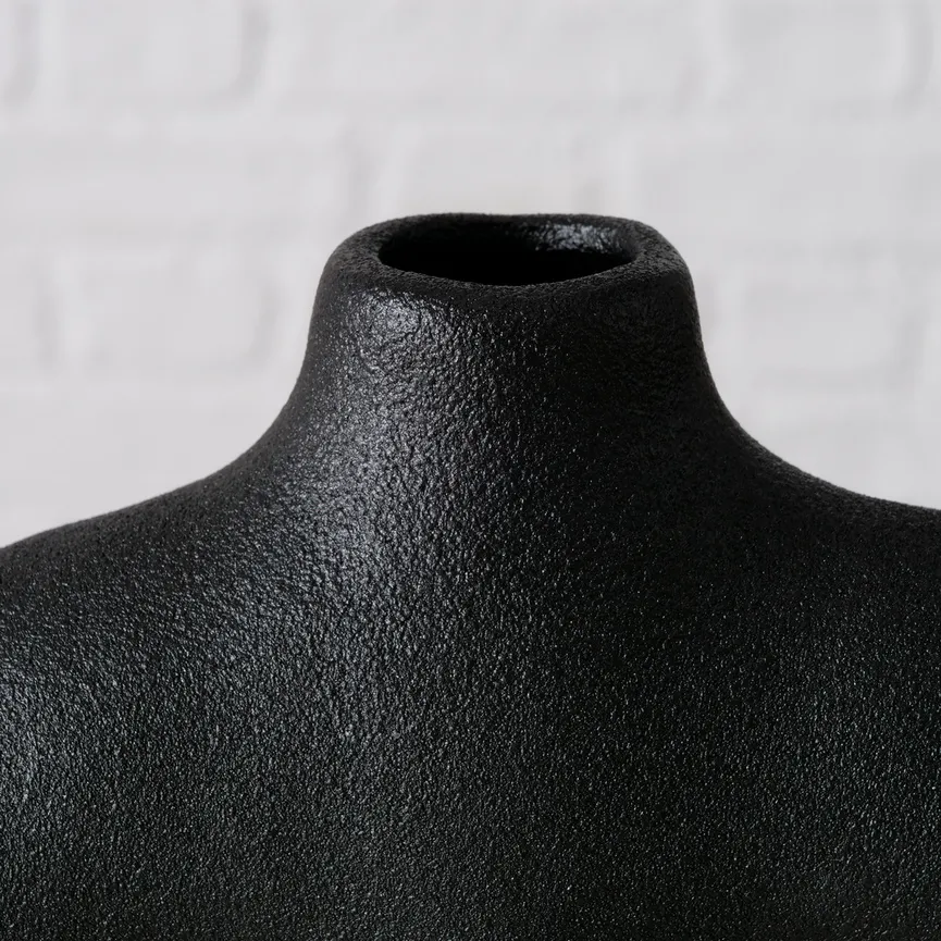 Vase "Limorino" schwarz-braun detail