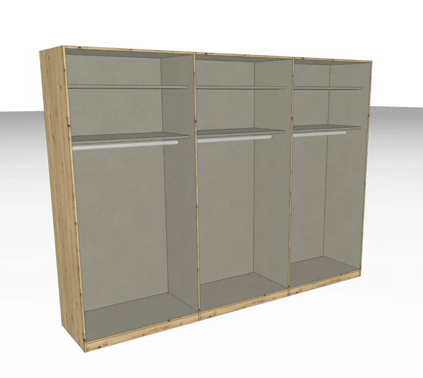 Schwebetürenschrank 3-trg. detail