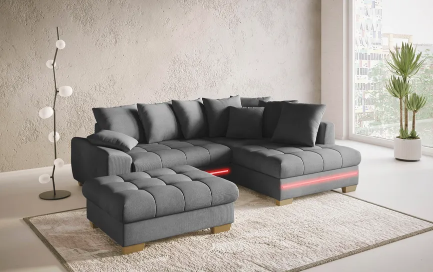 Ecksofa+LED detail