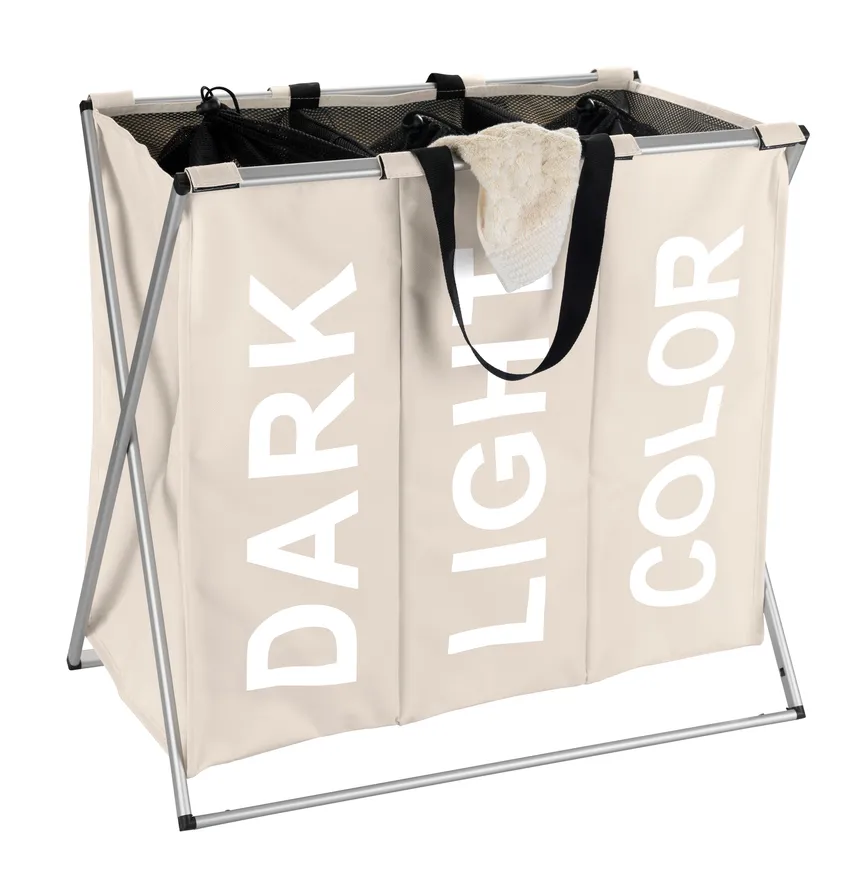 Wäschesammler Trio weiss detail