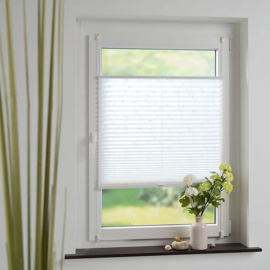 Klemmfix Plissee Ranke weiß detail