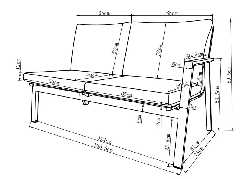 Lounge 4tlg. Mittelteil detail