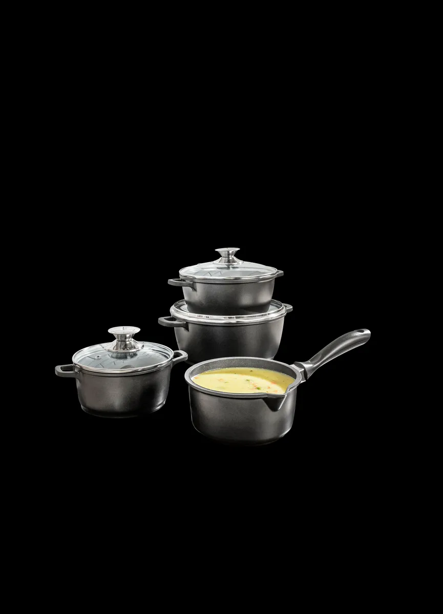 Topfset 4 tlg. Druckguss detail