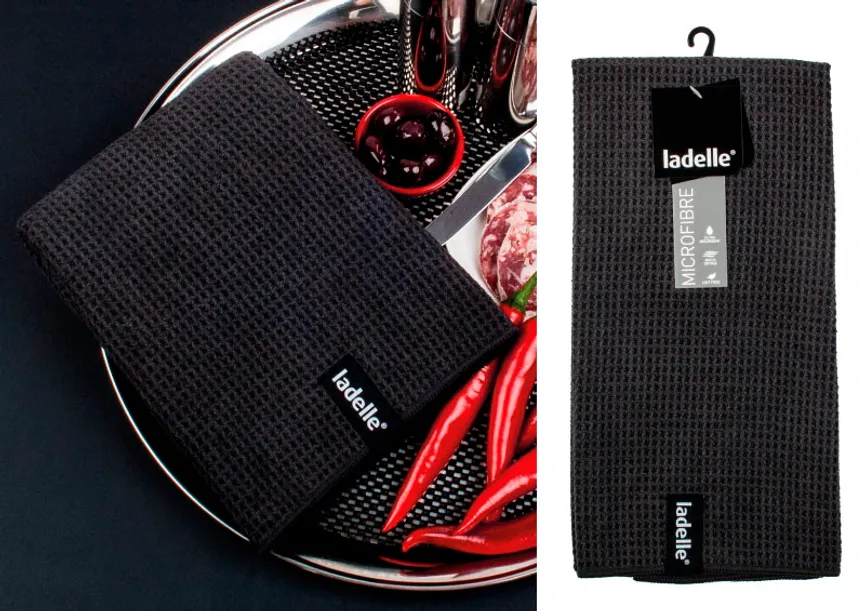 Geschirrtuch schwarz detail