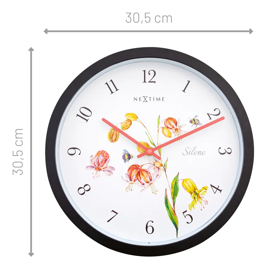Quarzwanduhr "Silene" detail