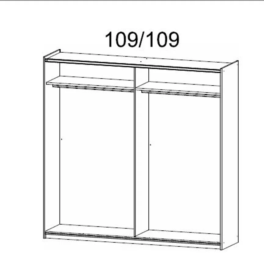 Schwebetürenschrank 2-trg. detail