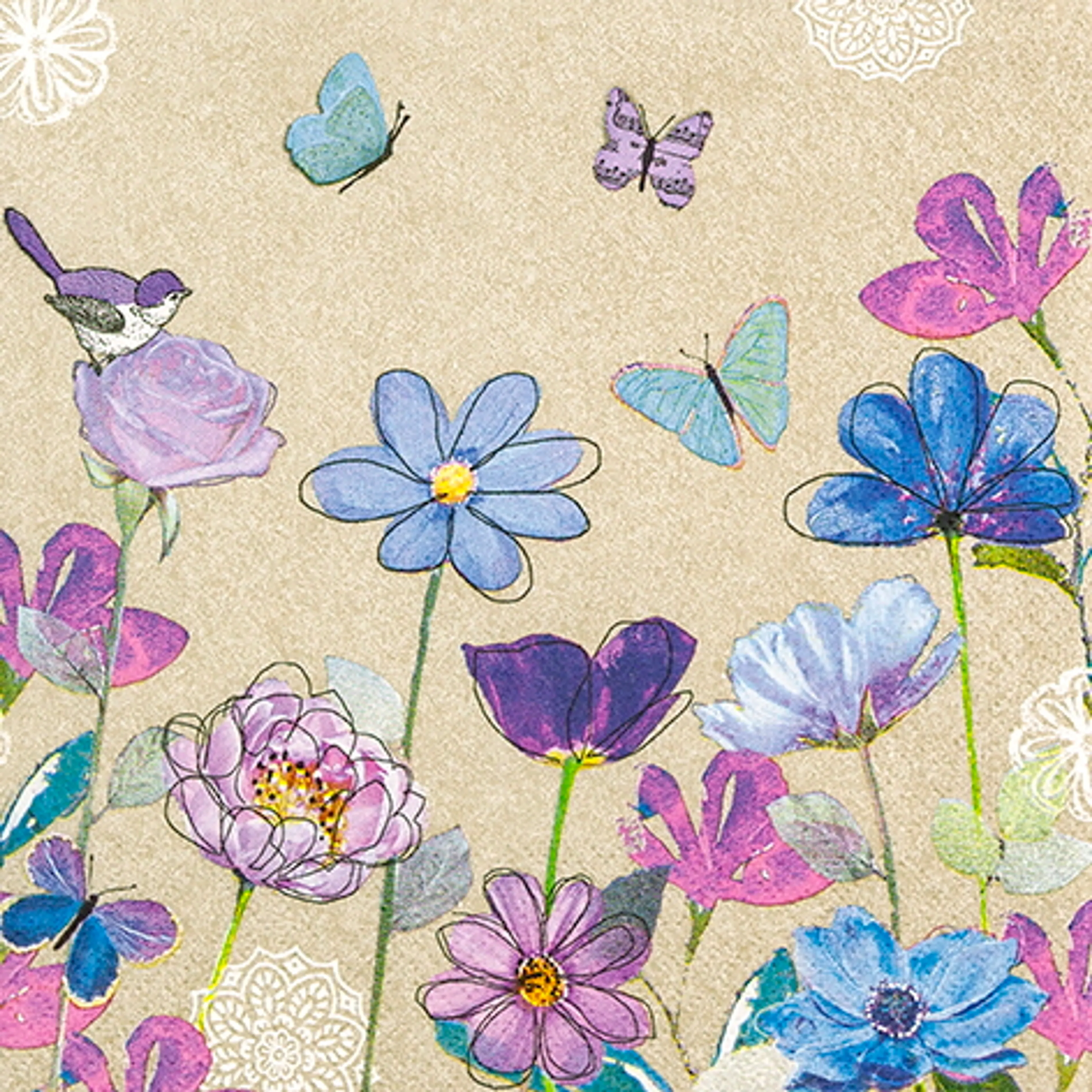 Serviette Pink and Blue 20tlg.

