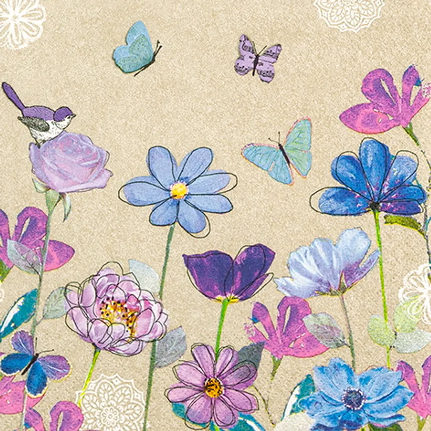 Serviette "Pink and Blue" hauptaufnahme