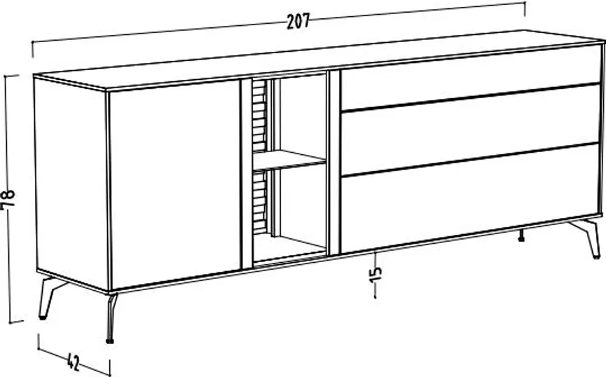 Lowboard 207cm detail