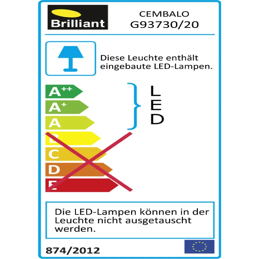 Pendelleuchte "Cembalo" energielabel