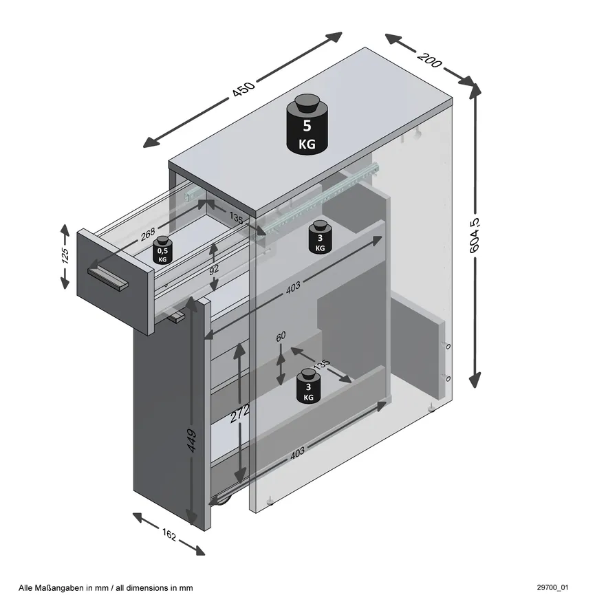 Bad-Beistellschrank detail