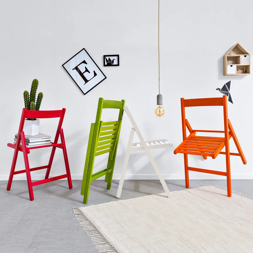 Klappstuhl weiß milieu