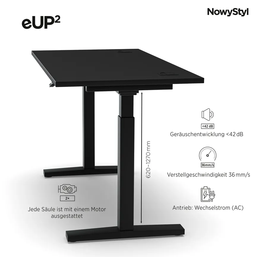 Schreibtisch schwarz detail