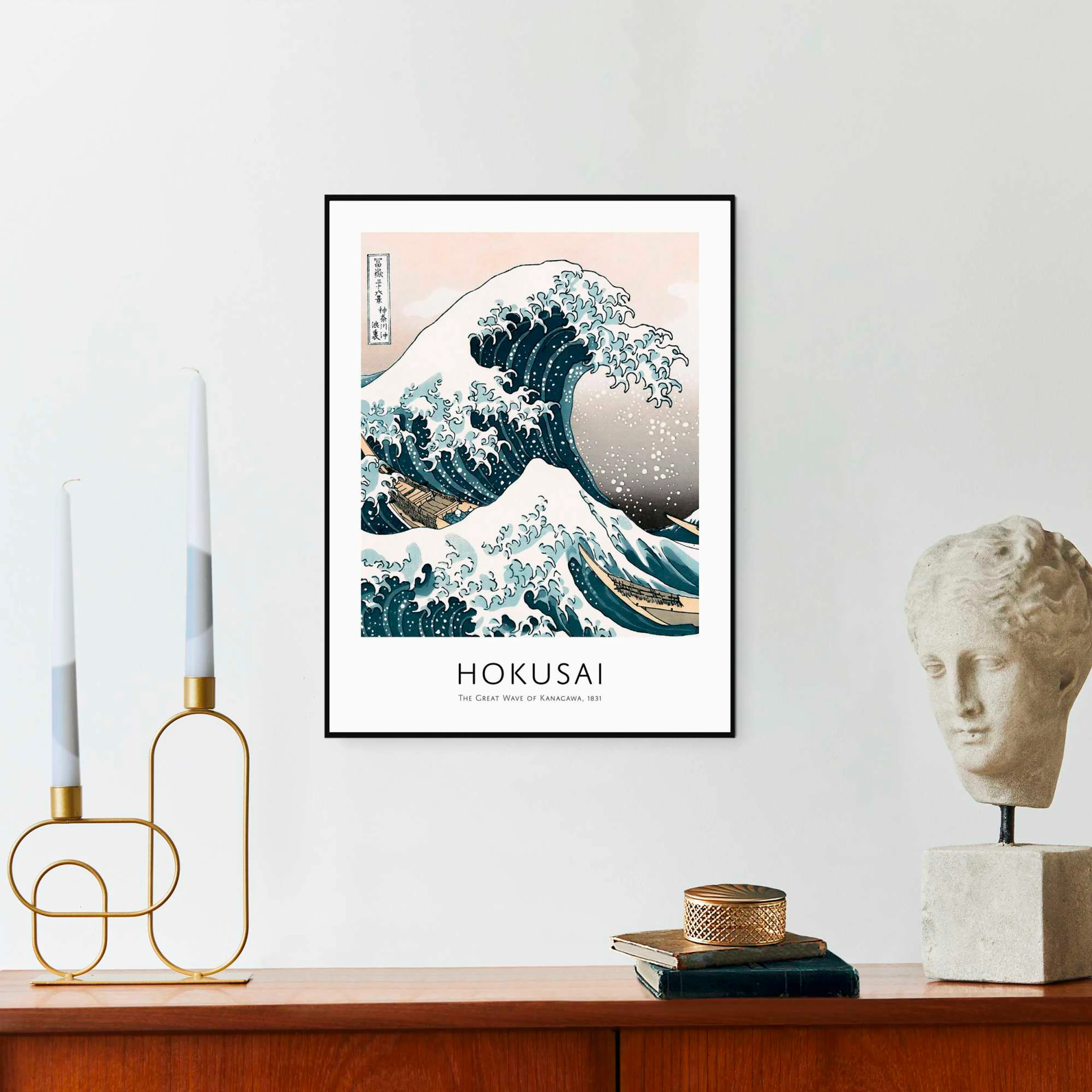 Wandbild 30 x 40 cm Hokusai
