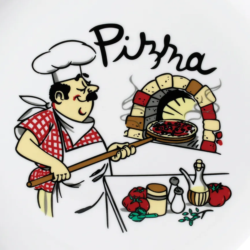 Pizzateller "Küchenchef" detail