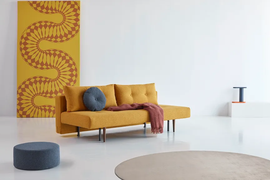 Sofa dunkles Holz milieu