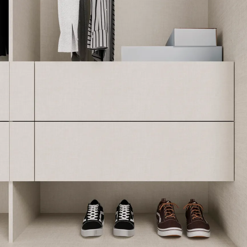 Schwebe-/Drehtürenschrank detail