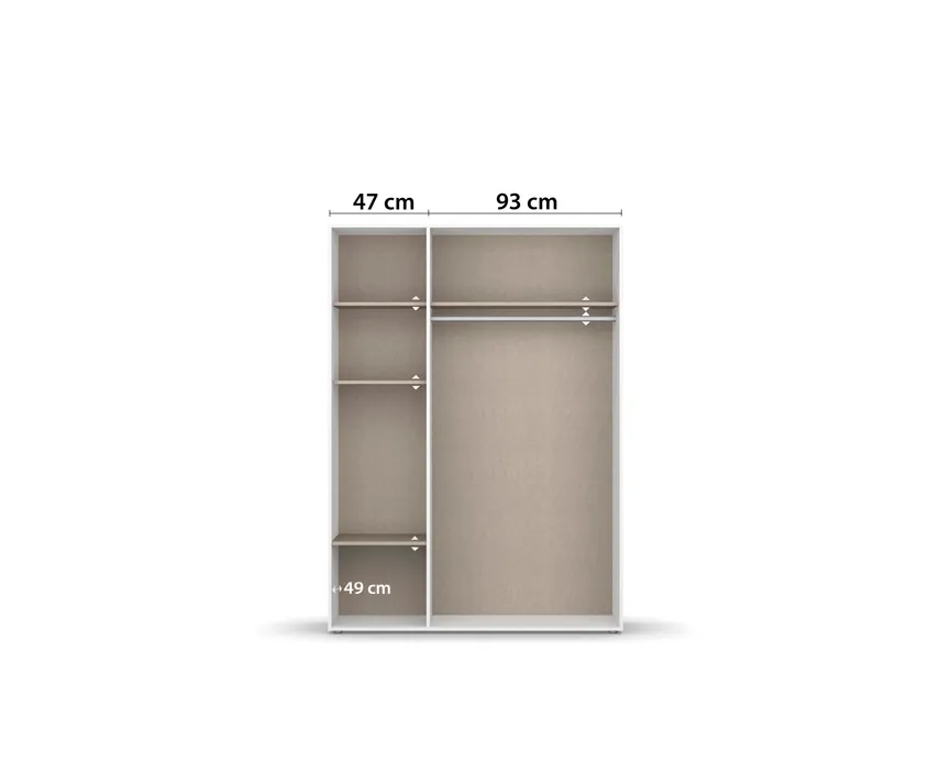 Drehtürenschrank 3-trg. detail