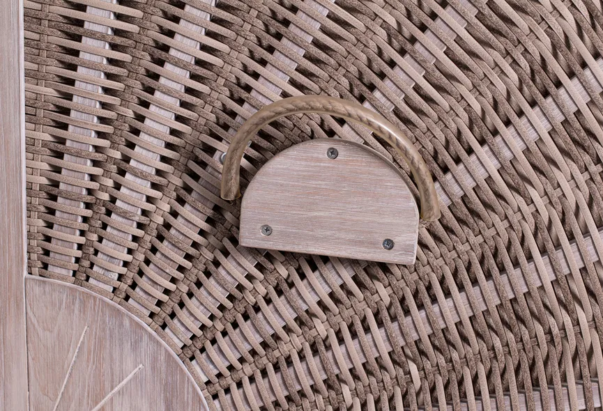 ** Strandkorb Weiß Kubu detail